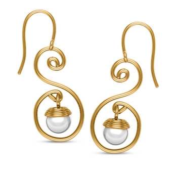 Babhru Gold Drop Ear&hellip;