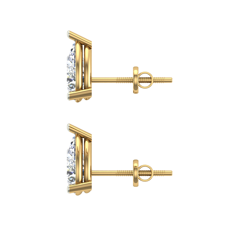 Aanandita Yellow Gold Stud Earrings for Women