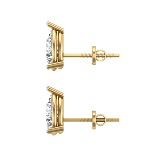 Aanandita Yellow Gold Stud Earrings for Women