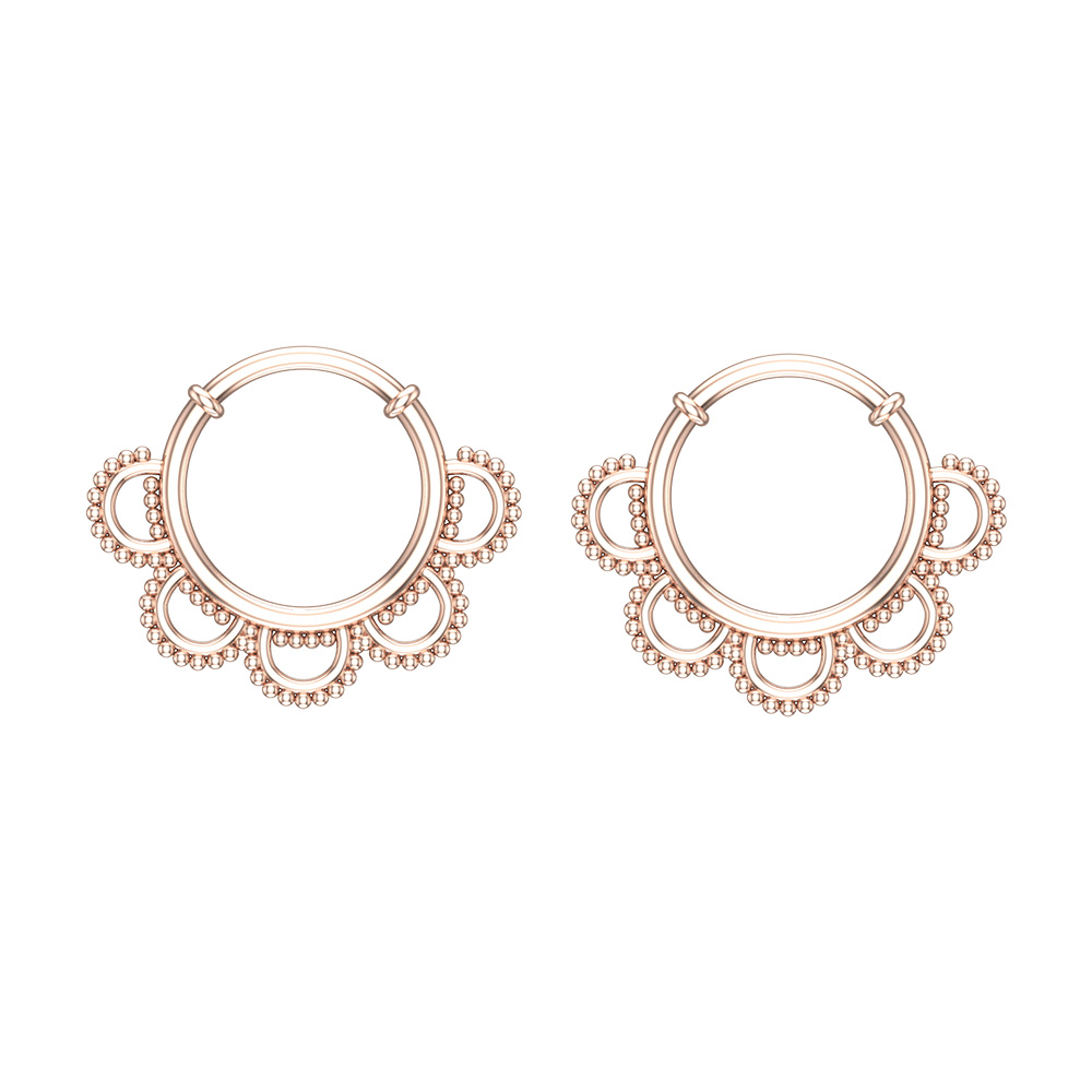 Ferosh Yellow Gold Hoop Earrings