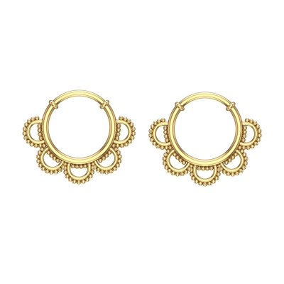 Ferosh Yellow Gold Hoop Earrings