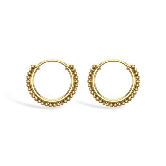 Mansh Yellow Gold Hoop Earrings