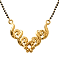Aahana Yellow Mangalsutra Designs in Gold
