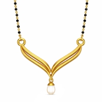 Ankita Yellow Mangalsutra Designs in Gold
