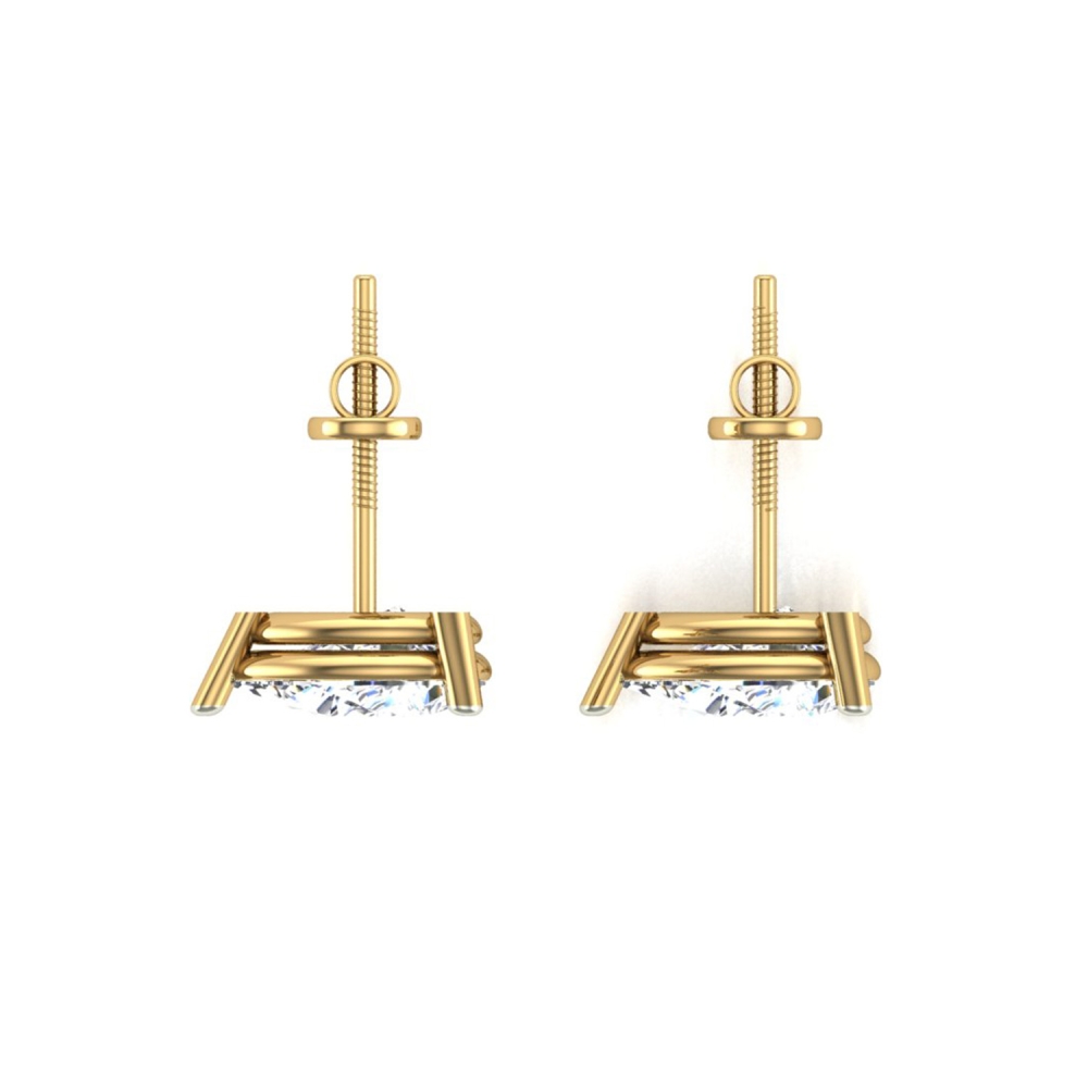Aanandita Yellow Gold Stud Earrings for Women