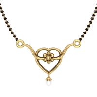 Rakhi Heart Mangalsutra Designs in Gold Rakhi Heart Mangalsutra Designs in Gold