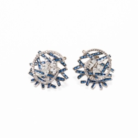 925 Sterling Silver Blue Stone Drop Earrings 925 Sterling Silver Blue Stone Drop Earrings