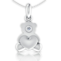 Teddy Love Heart Diamond Pendant Teddy Love Heart Diamond Pendant