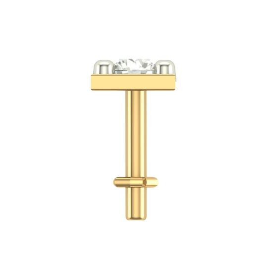 Beautiful Aahana Yellow Gold Diamond Nosepin