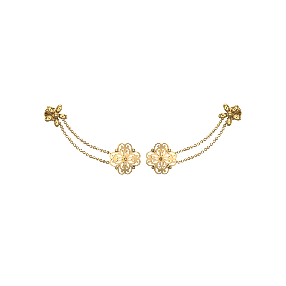 Anisha Gold Earrings Design for daily use  