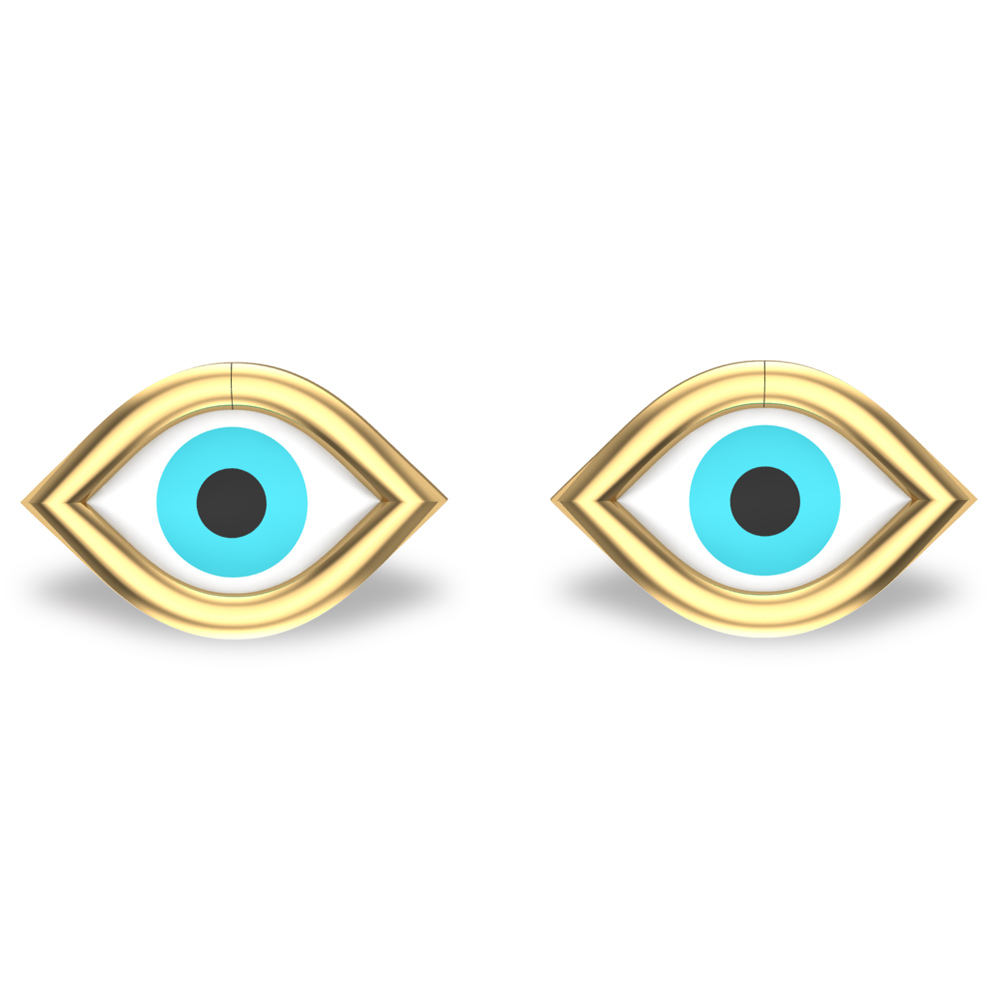 Akshita Rose Gold Evil Stud Earrings Design For daily use
