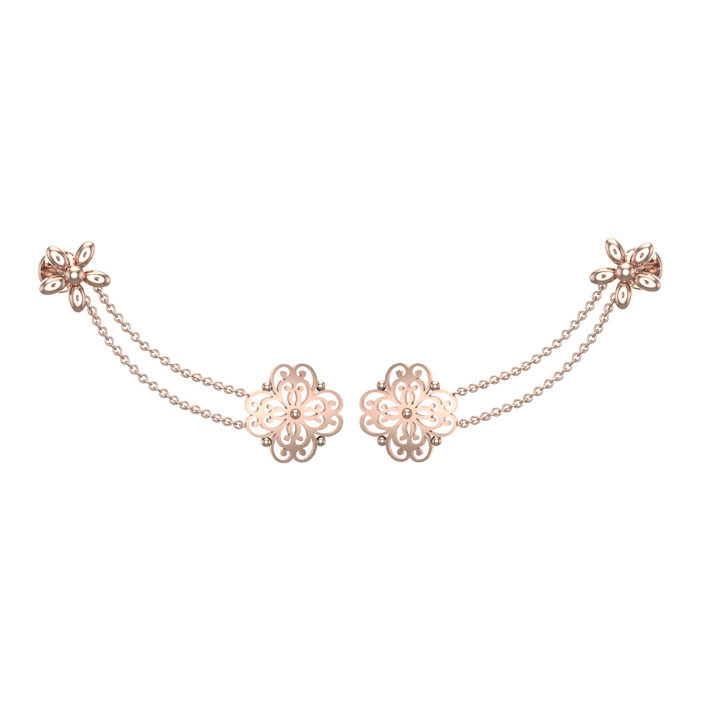 Adina Gold Earrings Design for daily use