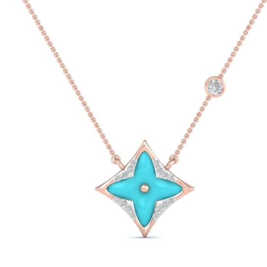 Aarika Turquoise Star  Necklace