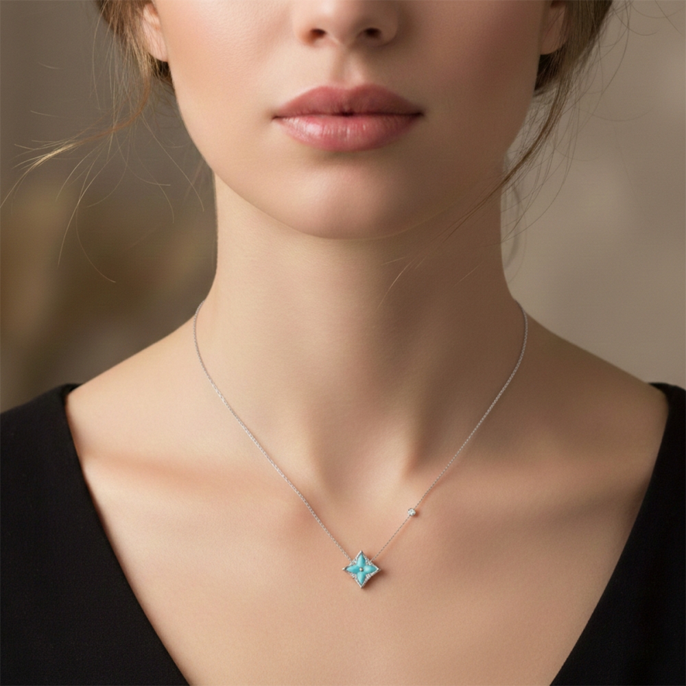 Aarika Turquoise Star  Necklace