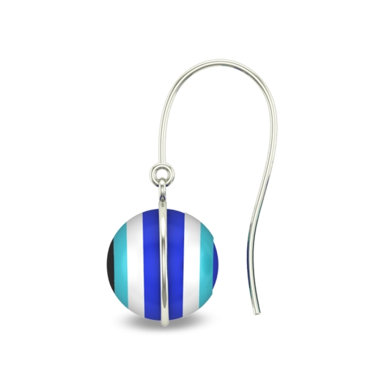 Aria White Gold Evil Eye Drop Gold Earrings Design for daily use 
