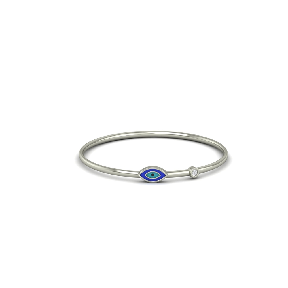 Aureva Blue Evil Eye Bangle