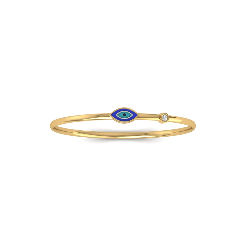Aureva Blue Evil Eye Bangle