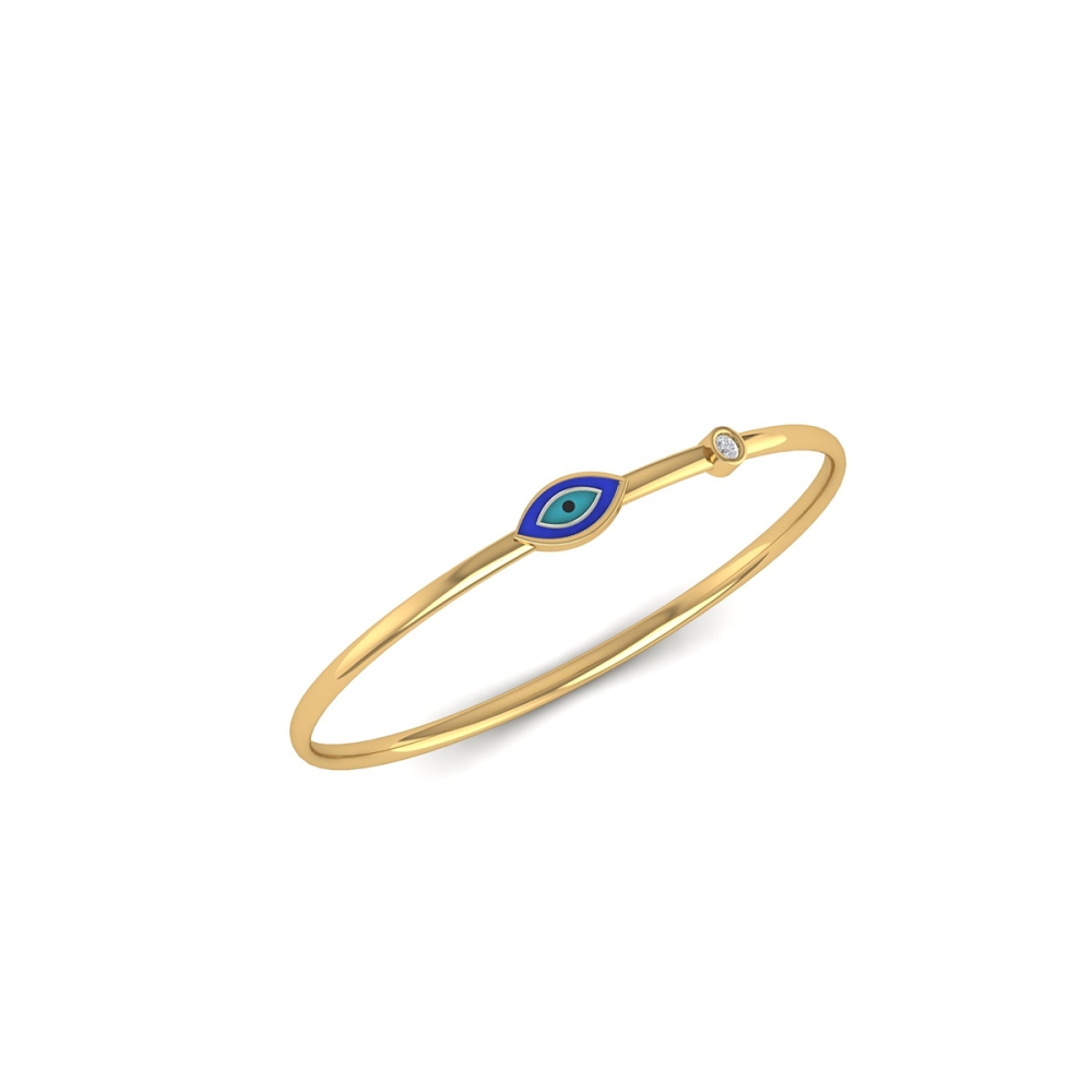 Aureva Blue Evil Eye Bangle