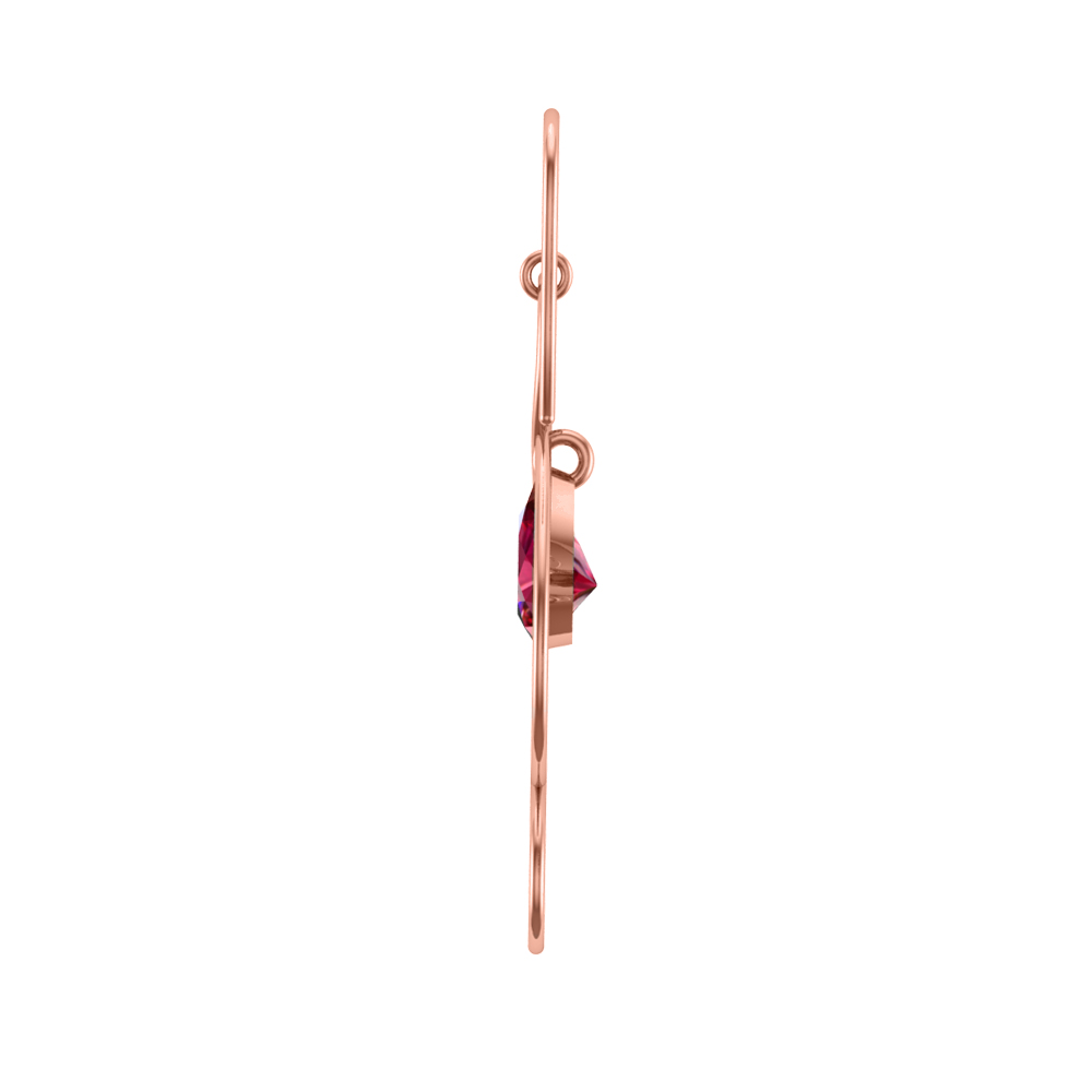 Babitha Ruby Gold Drop Earrings Design For daily use 