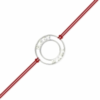 Best Bhai Initial White Gold Thread Rakhi Best Bhai Initial White Gold Thread Rakhi