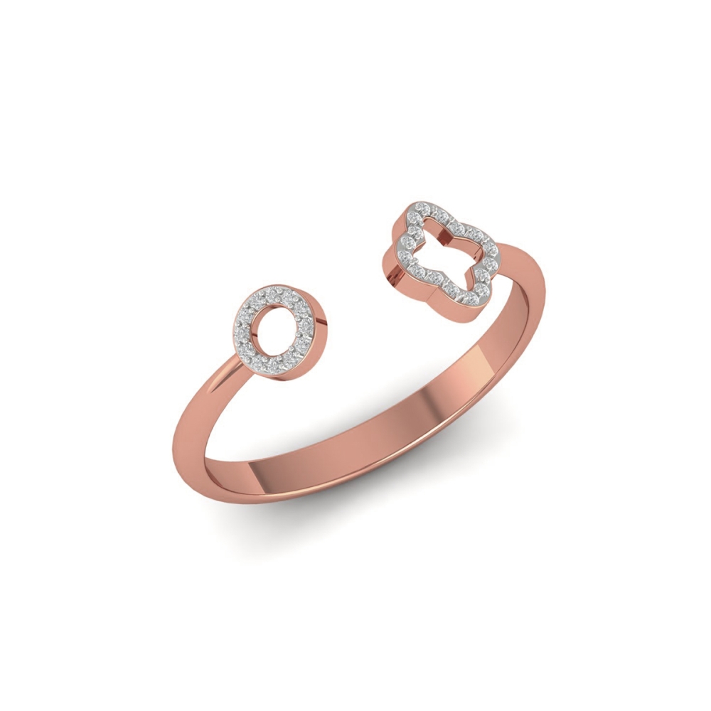 Lumière Clover Diamond ring