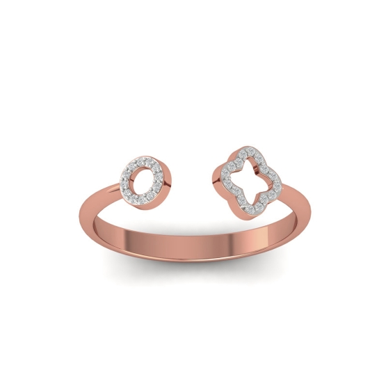Lumière Clover Diamond ring