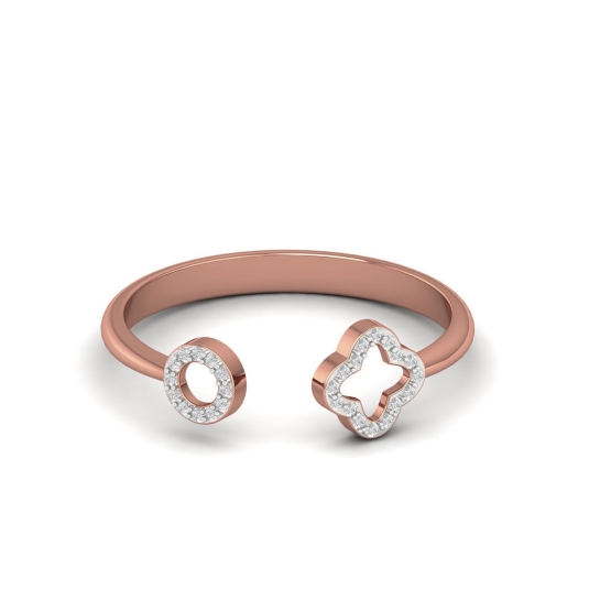 Lumière Clover Diamond ring