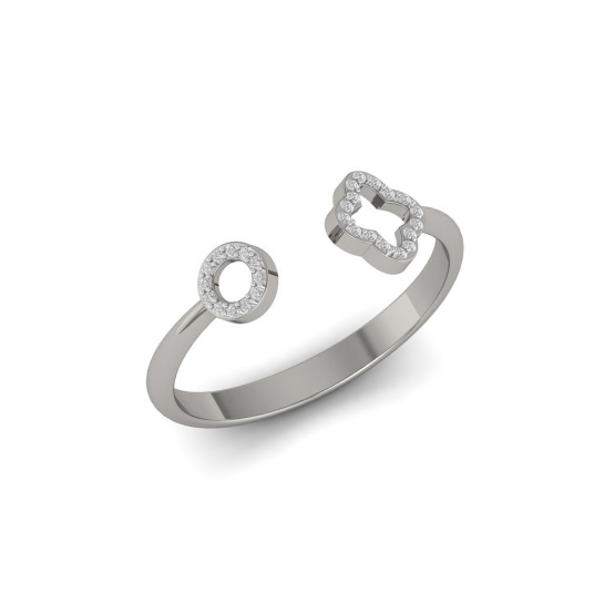 Lumière Clover Diamond ring