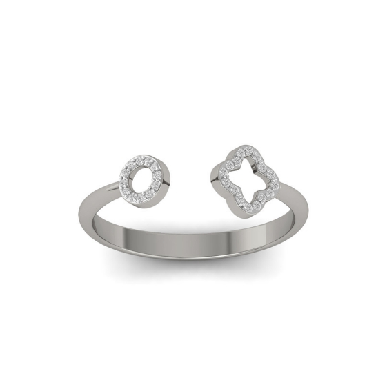 Lumière Clover Diamond ring