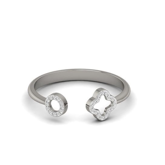 Lumière Clover Diamond ring