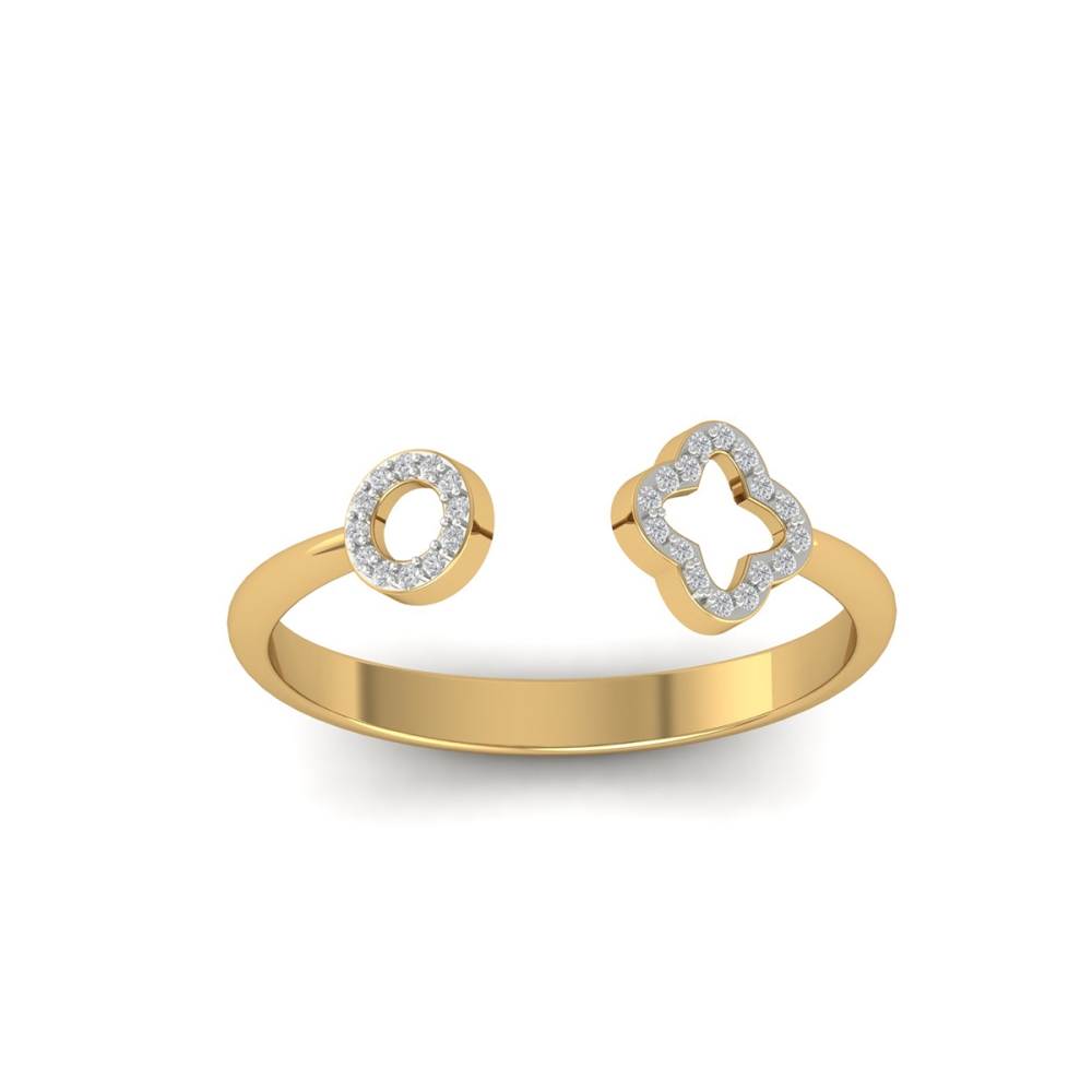 Lumière Clover Diamond ring