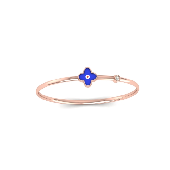 Blue Blossom Charm Bangle