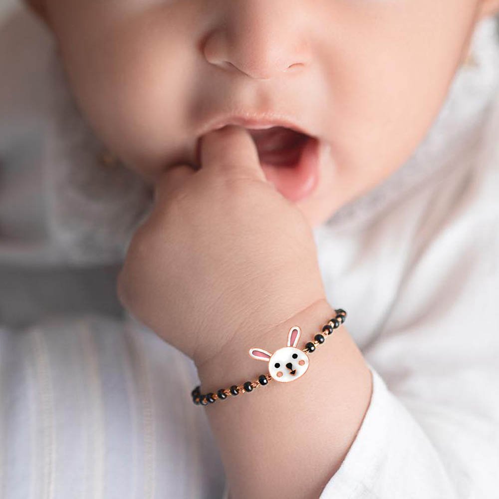 Bunny 18k White Gold Enamel Nazaria Bracelet