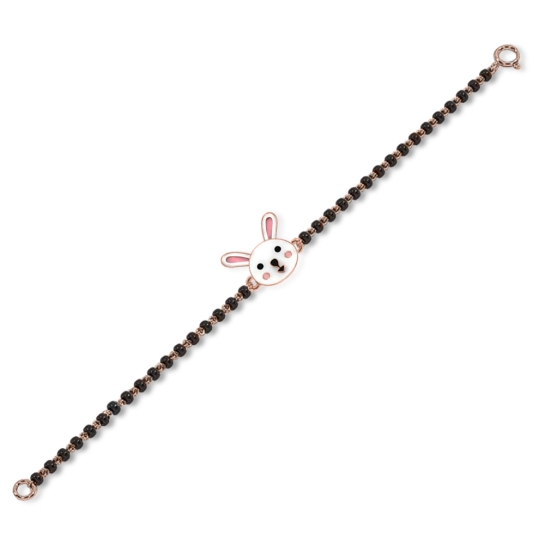 Bunny 18k White Gold Enamel Nazaria Bracelet