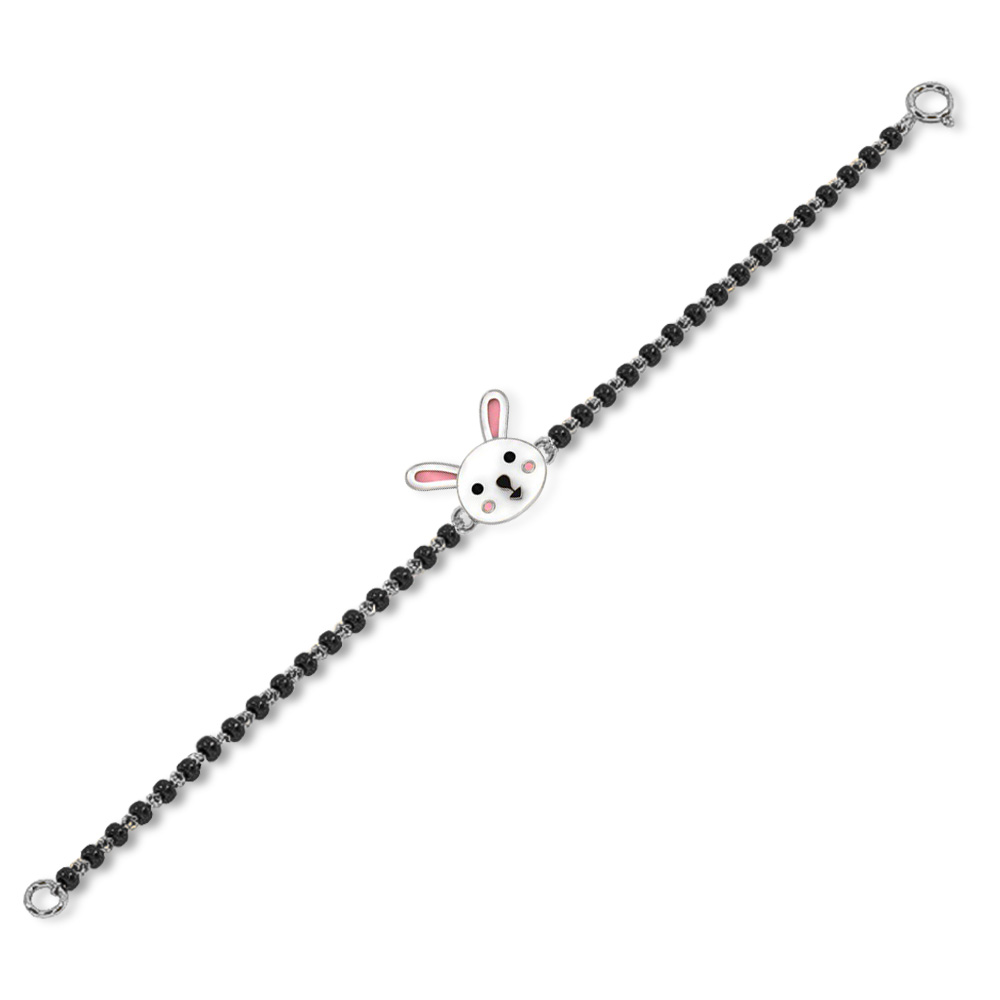 Bunny 18k White Gold Enamel Nazaria Bracelet