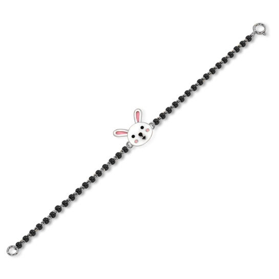 Bunny 18k White Gold Enamel Nazaria Bracelet