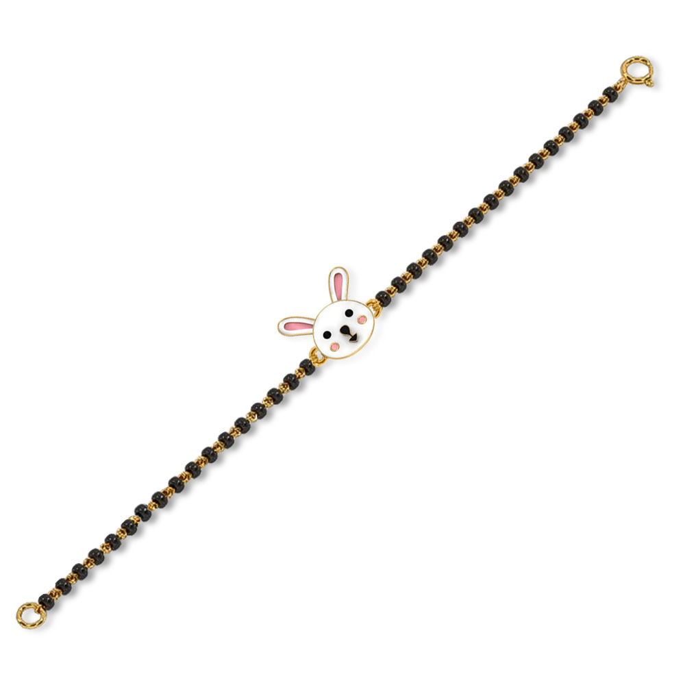 Bunny 18k White Gold Enamel Nazaria Bracelet