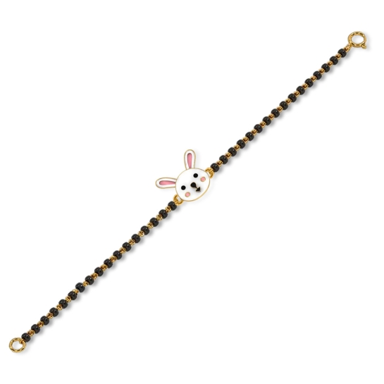 Bunny 18k White Gold Enamel Nazaria Bracelet