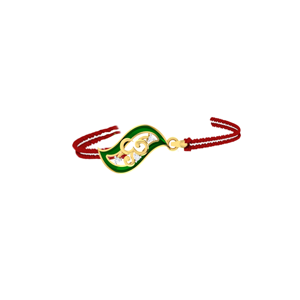 Om Diamond Pendant Rakhi
