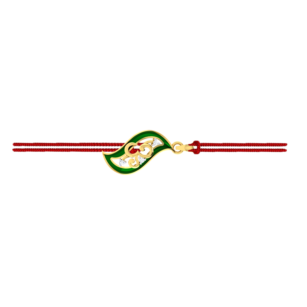 Om Diamond Pendant Rakhi