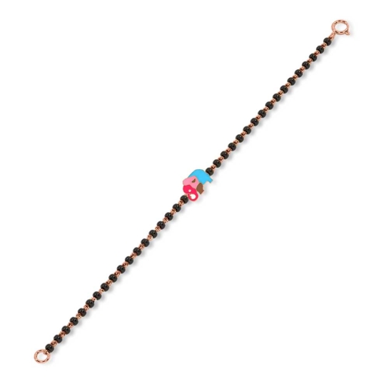 Elephant 18k White Gold Enamel Kid Nazaria Bracelet