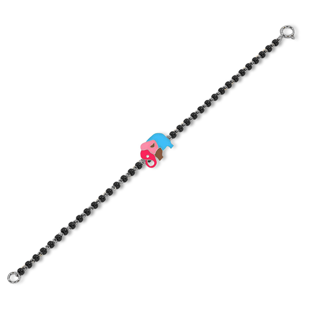 Elephant 18k White Gold Enamel Kid Nazaria Bracelet