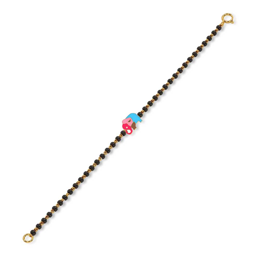 Elephant 18k White Gold Enamel Kid Nazaria Bracelet