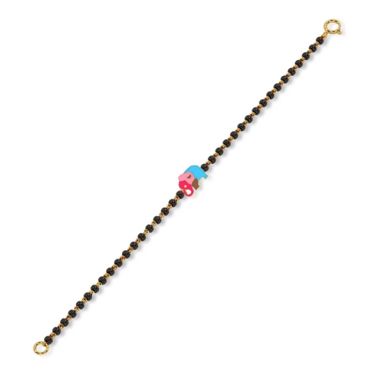 Elephant 18k White Gold Enamel Kid Nazaria Bracelet