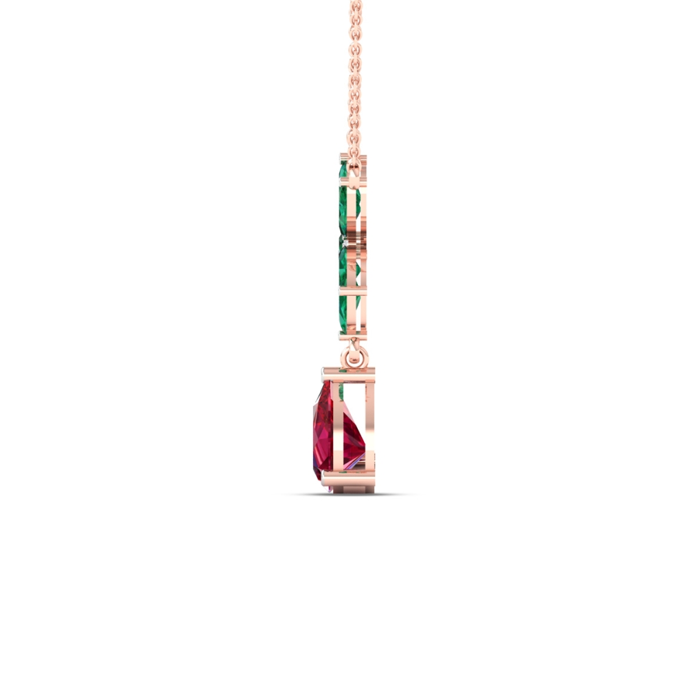 Emerald Bloom Drop Pendant