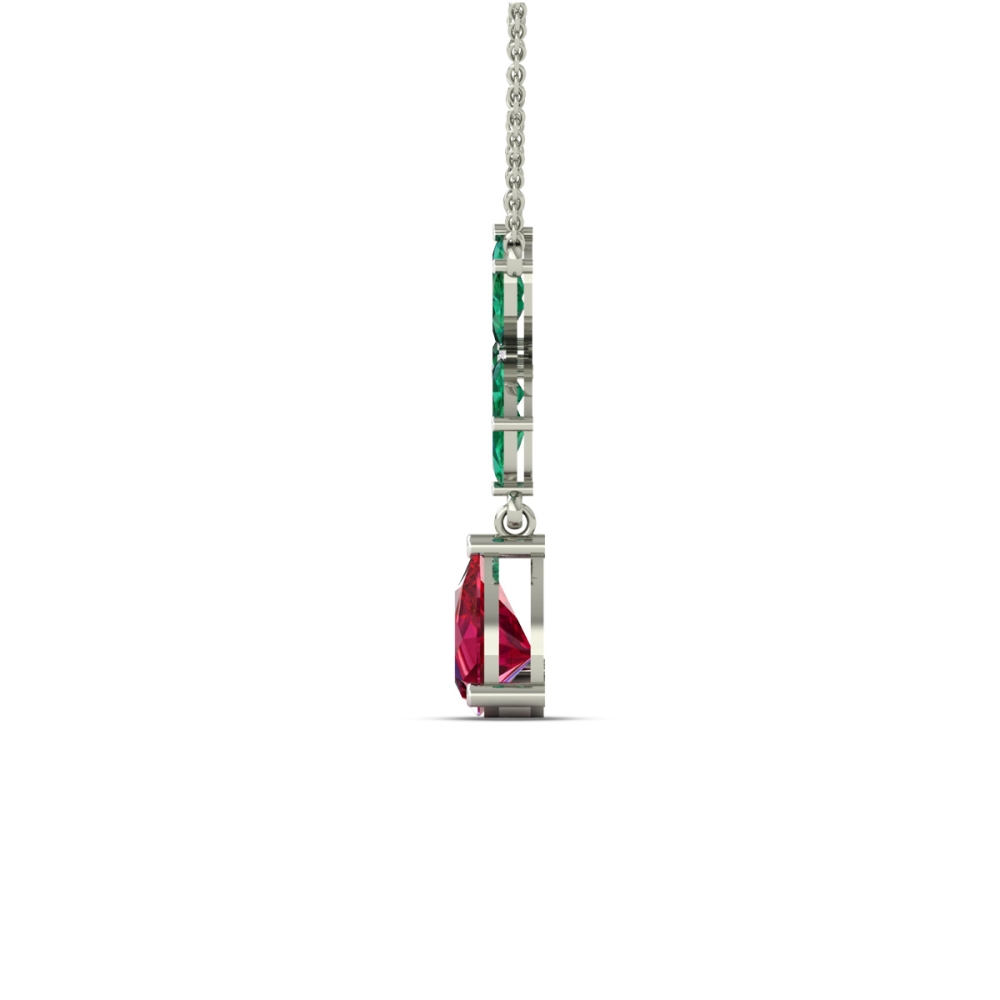 Emerald Bloom Drop Pendant