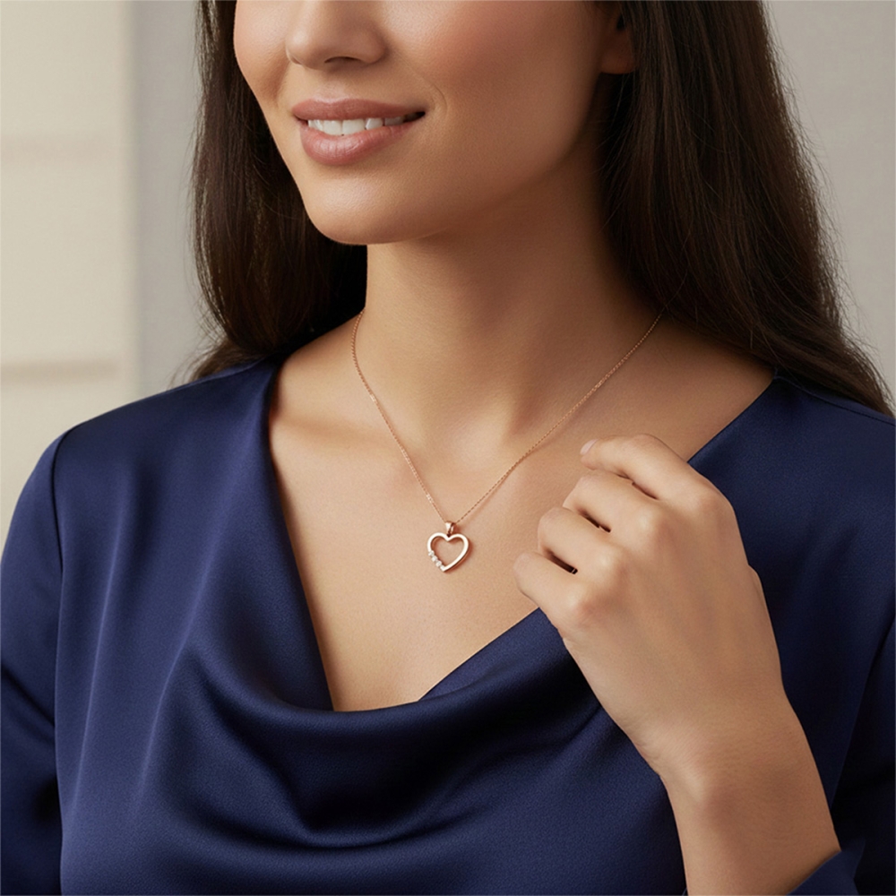 Golden Grace Heart Necklace