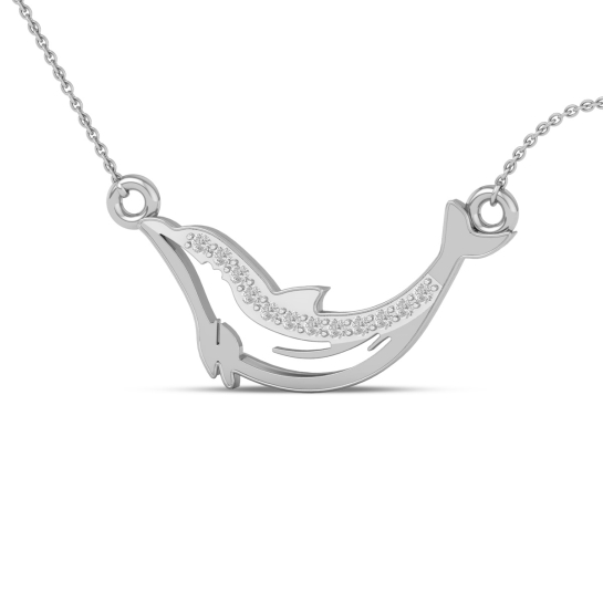 Golden Wave Dolphin Chain Necklace