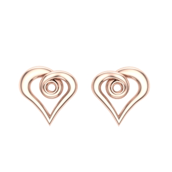 Heart Gold Studs Ear&hellip;
