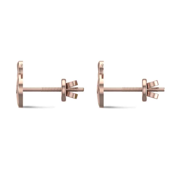 Honey Bee 18k Yellow Gold Stud Earrings for Kids and Teen Girls